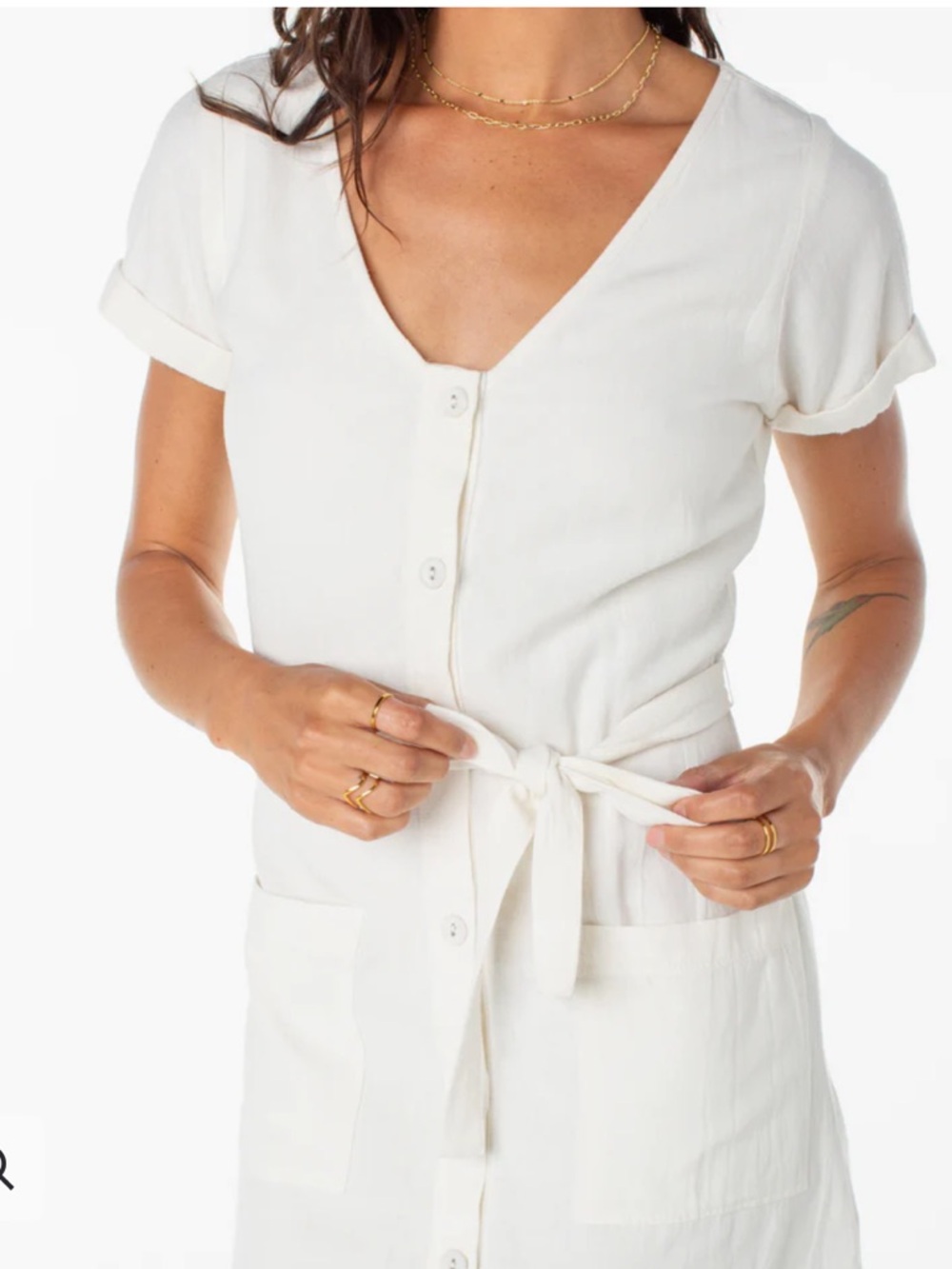 Roxy Kona White Dress NWT - Picture 5 of 9